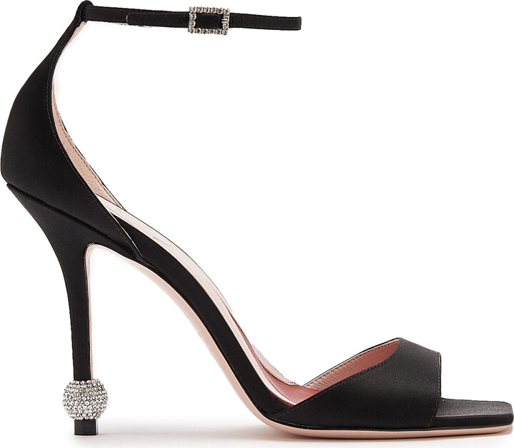 I Love Vivier Strass-Detail Satin Sandals