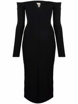 Thumbnail for your product : KHAITE Bardot bodycon midi dress