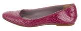 Thumbnail for your product : Anya Hindmarch Python Round-Toe Flats