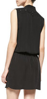 Thumbnail for your product : Zadig & Voltaire Textured Sleeveless Shirtdress, Noir