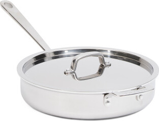 TJMAXX 3.5Qt Tri-Ply Stainless Steel Ceramic Nonstick Saute Pan With Lid