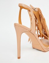 Thumbnail for your product : KENDALL + KYLIE Kendall & Kylie Aries Nappa Leather Fine Fringed Heeled Sandals