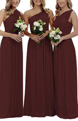 Staypretty Women's Long One Shoulder Bridesmaid Gown Asymmetric Prom Evening Dress 20