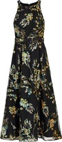 Belted Floral Sequin Dress 