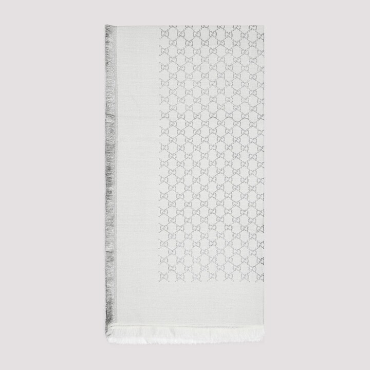 Gg Leggero Lurex Cashmere Scarf