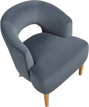 Hokku Designs Luxury Velvet Accent Chair Bedroom Reading Spot Plywood Frame Pocket Coils Foam Attached Back And Seat Cushions Product Height Contemporary Ve