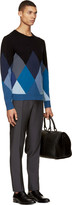 Thumbnail for your product : Burberry Blue Cashmere Argyle Sweater