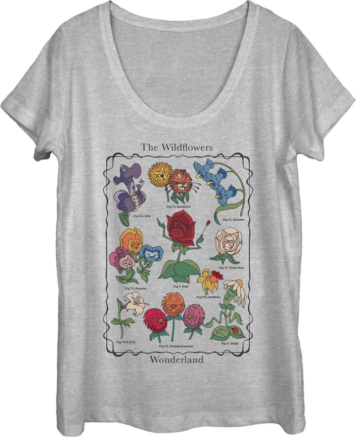 Women's Alice in Wonderland The Wildflowers Chart Graphic T-Shirt