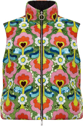 MONCLER GENIUS Women's Exclusive 8 Moncler Richard Quinn Liza Floral Technical Vest - Multi - Moda Operandi