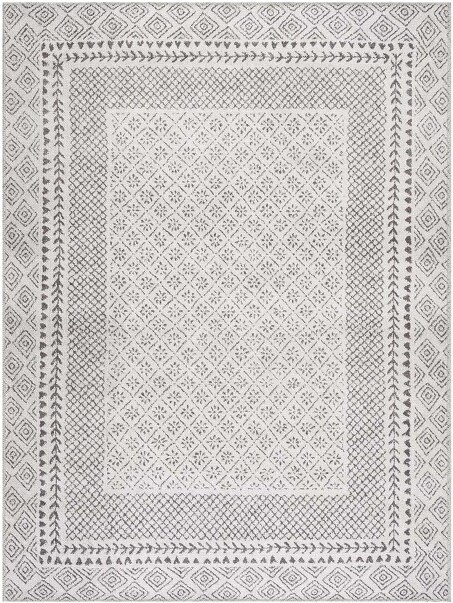 Hauteloom HauteloomBurdetteWashableLivingRoomBedroomMachineWashableAreaRug-Transitional-LightBeigeCharcoal-7'10\