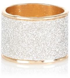 River Island Womens Gold tone oversized glitter ring