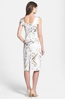 Thumbnail for your product : Black Halo 'Jackie' Print Stretch Sateen Sheath Dress