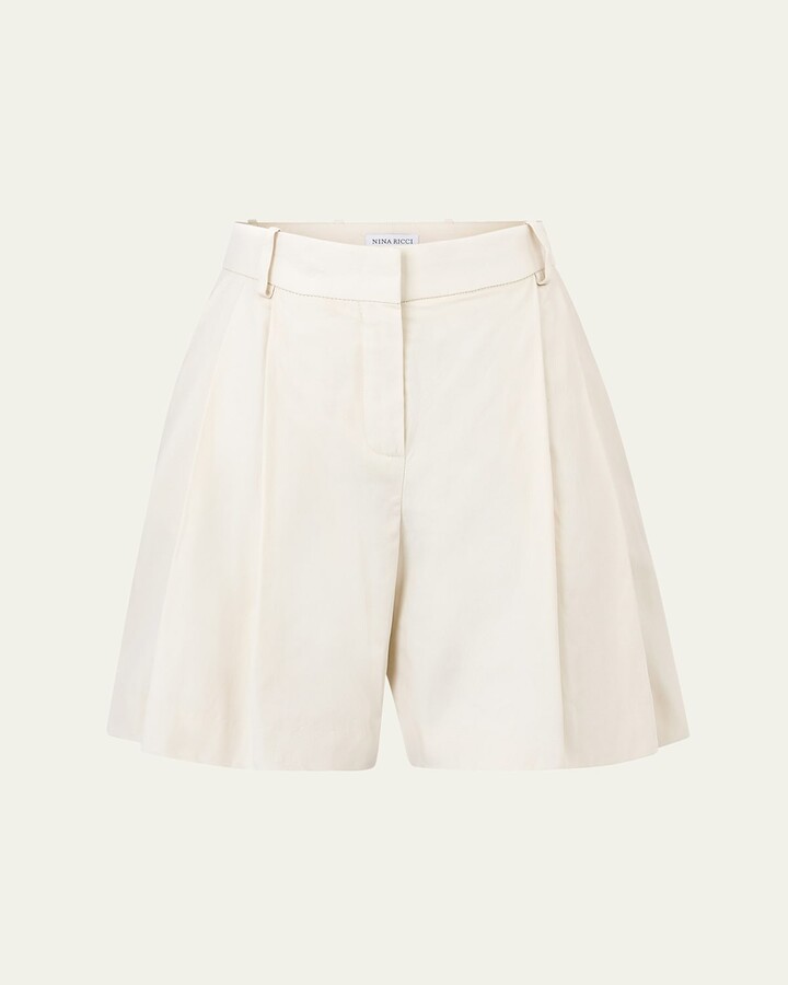 Nina Ricci High Waist Pleated Shorts