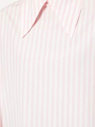 Marni striped oversized collar shirt
