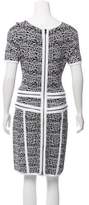 Thumbnail for your product : Marchesa Zipper-Embellished Jacquard Dress
