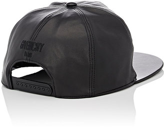Givenchy Men's Leather Baseball Cap-Black