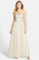 Thumbnail for your product : Xscape Evenings Beaded Mesh Ballgown