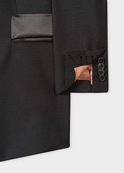 Paul Smith Women's Slim-Fit Black Wool-Mohair Blazer With Lapel Embroidery