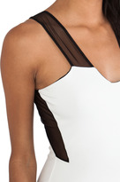 Thumbnail for your product : Mason by Michelle Mason Mesh Inset Sleeveless Plunge Neck Dress