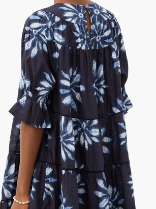 Merlette New York Paradis Tiered Shibori-dyed Cotton Sun Dress - Blue Multi