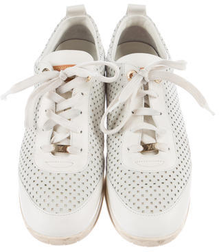 Louis Vuitton Laser Cut Leather Low-Top Sneakers