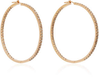 Nam Cho 18K Rose Gold Diamond Hoop Earrings