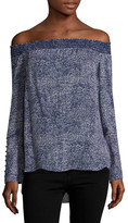 Thumbnail for your product : Derek Lam 10 Crosby Off-The-Shoulder Silk Blouse