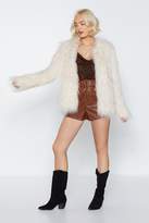Thumbnail for your product : Nasty Gal Womens Groovy Baby Shaggy Faux Fur Coat - white - 8