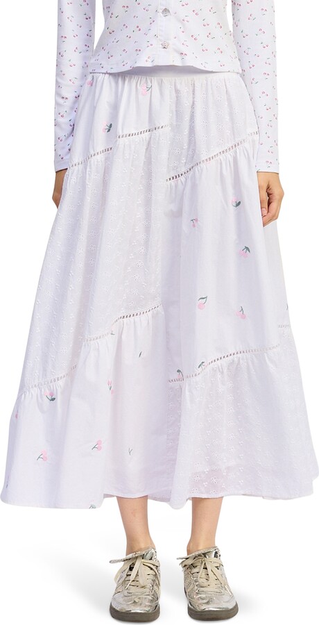 JACQUIE THE LABEL Cherie Poplin Midi Skirt