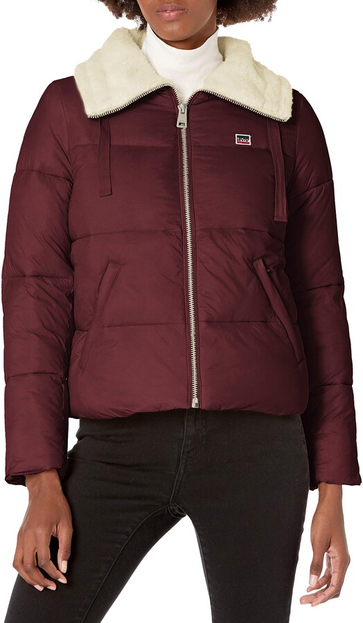plum puffer jacket