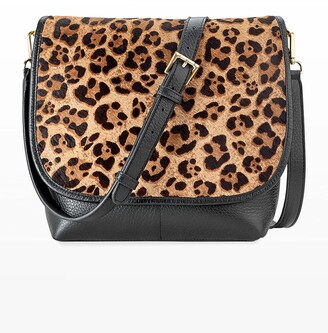 GiGi New York Andy Leopard Flap Top Crossbody Bag