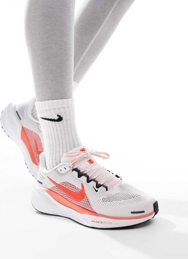 Nike Running Air Zoom Pegasus 41 sneakers in white and pink