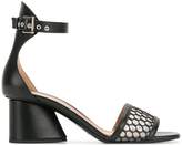Thumbnail for your product : Emporio Armani perforated block-heel sandals