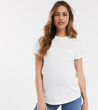 New Look Maternity girlfriend t-shirt in white