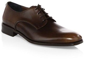 Ferragamo Daniel Lace-Up Leather Derby Shoes