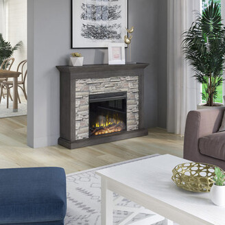 Kelly Clarkson Home Electric Fireplace Mantel Package in Weathered Gray
