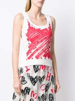 Thumbnail for your product : Moschino brushstroke print tank top