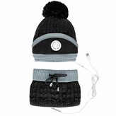 Thumbnail for your product : B Commerce B-commerce Women USB Heating Hat Neck Scarf and Face Mouth Cover Set Winter Warm Wool Knitted Fleece Beanie Hat Bobble Pom Pom Hats Scarf Neck Warmer (Gray)