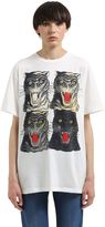 Gucci T-Shirt En Jersey De Coton Imprimé Chat