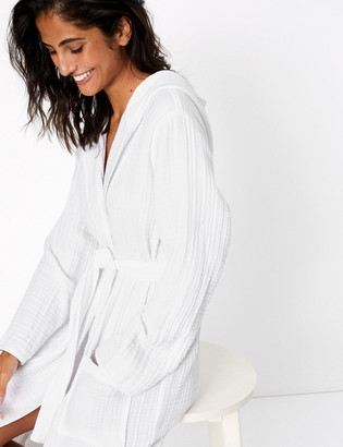 Marks and Spencer Pure Cotton Muslin Dressing Gown