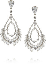 Thumbnail for your product : Kenneth Jay Lane Rhodium-plated cubic zirconia earrings