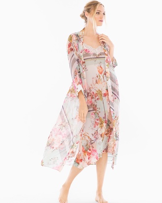 Soma Intimates Jules Chiffon Floral Print Long Robe