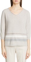 Thumbnail for your product : Fabiana Filippi Stripe Wool Blend Sweater