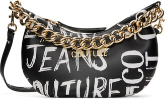 Versace Jeans Couture Black Printed Shoulder Bag