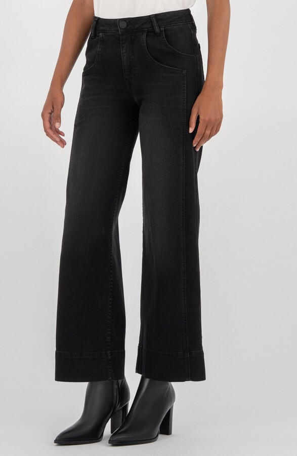KUT from the Kloth Meg High Waist Ankle Wide Leg Jeans