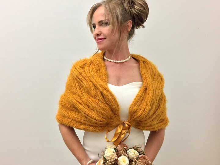 mustard shawl wedding