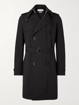 Thumbnail for your product : Alexander McQueen Double-Breasted Gabardine Trench Coat - Men - Black - IT 46