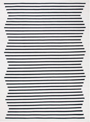 AllModern Mando Handmade Cotton Ivory/Black Rug