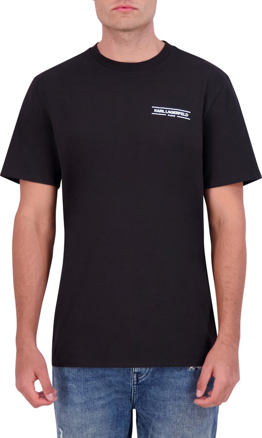 Karl Lagerfeld Paris Core Logo Cotton Graphic T-Shirt