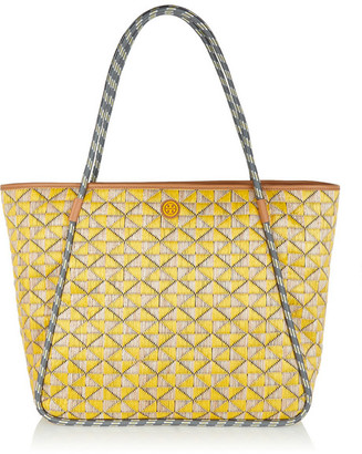 Tory Burch Mosaic woven straw tote